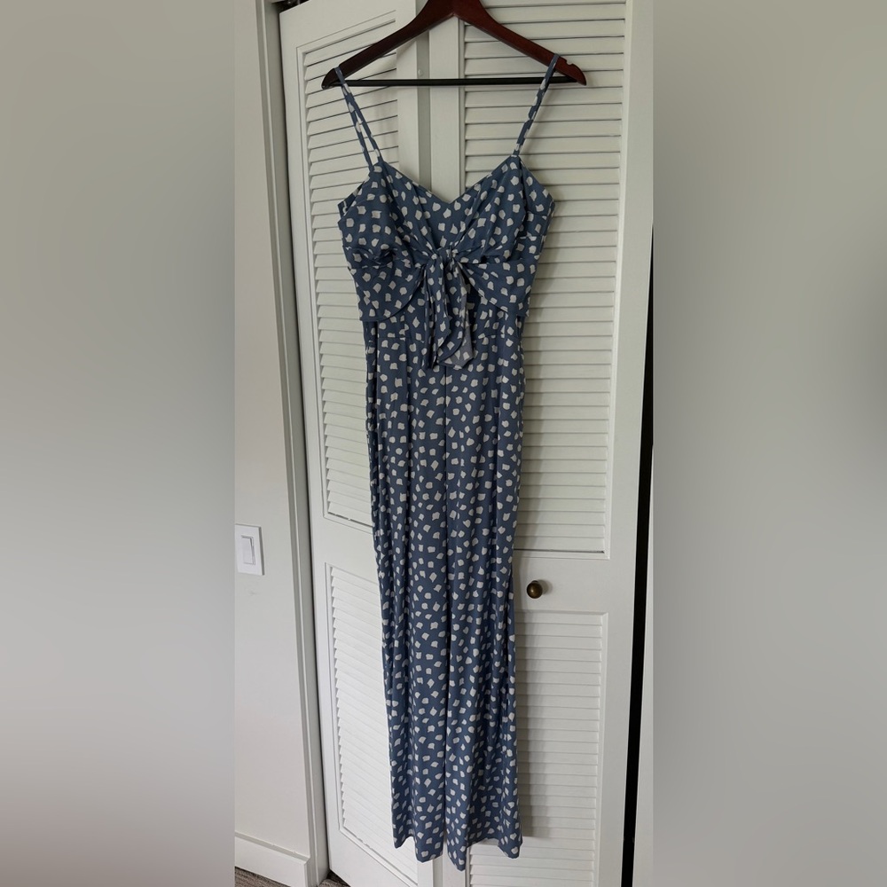 Anthropologie Blue and White Polka Dot Jumper